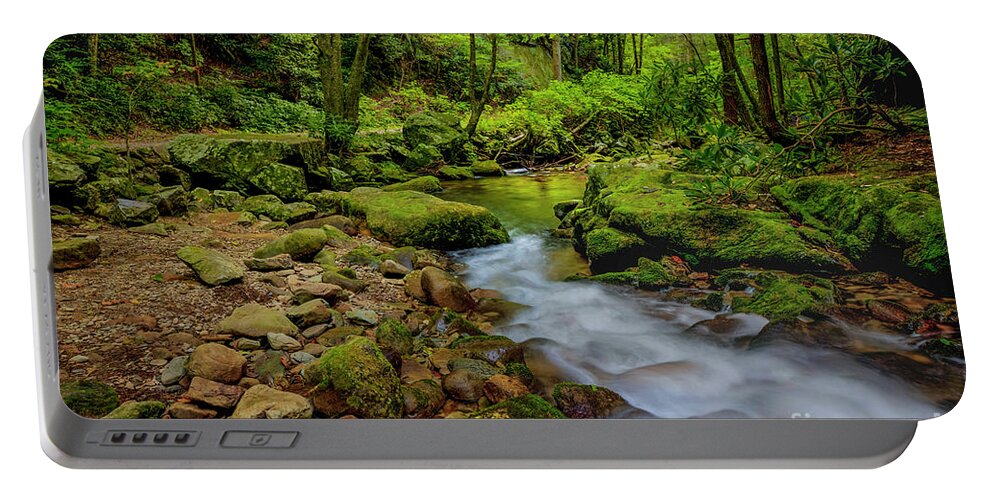 Morning Portable Battery Charger featuring the photograph Early Morning on Rocky Fork by Shelia Hunt