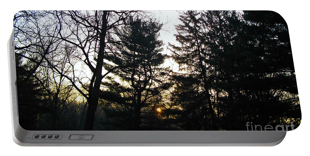 Landscape Photography Portable Battery Charger featuring the photograph Early Spring Sunrise Fog by Frank J Casella