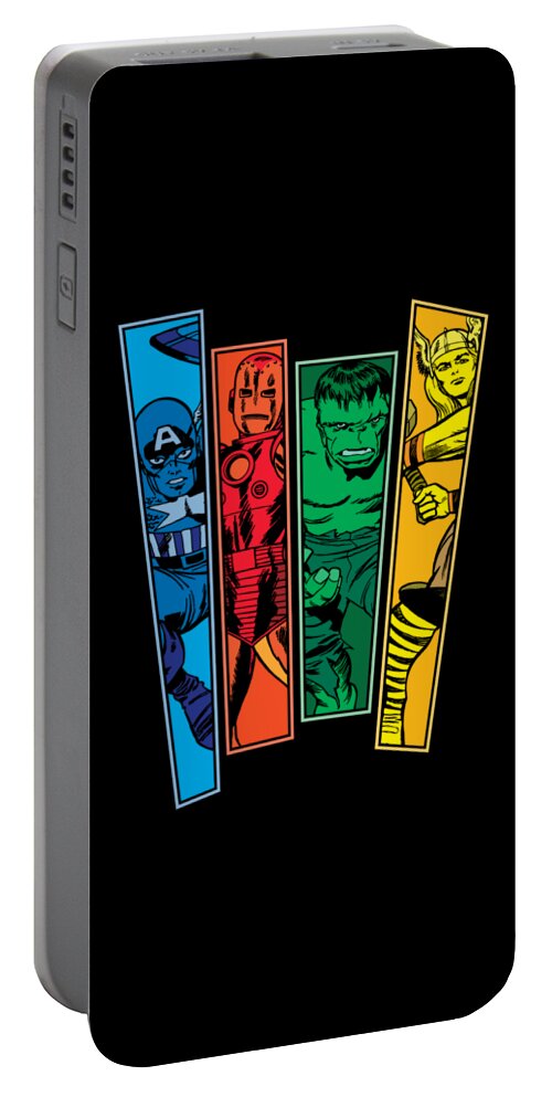 Avengers Portable Battery Charger featuring the digital art Earth's Mightiest Heroes Spectrum by Edward Draganski