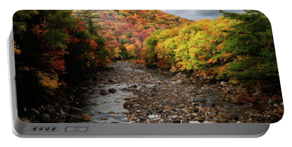 New Portable Battery Charger featuring the photograph East Brach of the Pemigewasset After a Rain by William Dickman