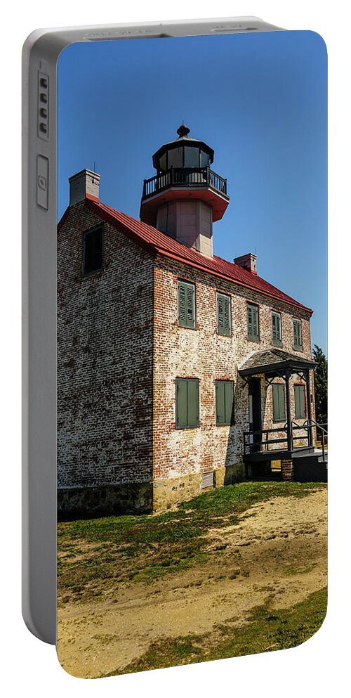 East Point Lighthouse Portable Battery Charger featuring the photograph East Point Lighthouse Photograph by Louis Dallara