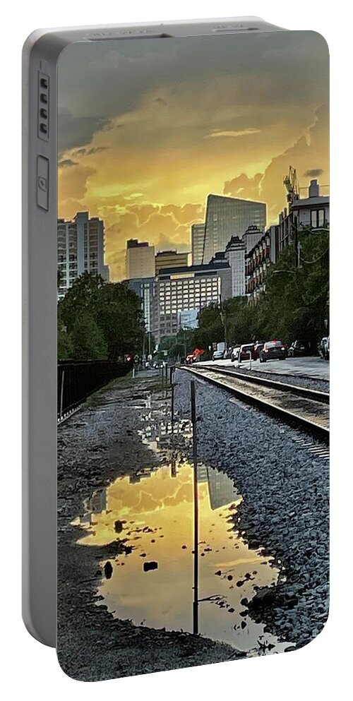 Sunset Portable Battery Charger featuring the photograph Eastside After the Storm by Tanya White