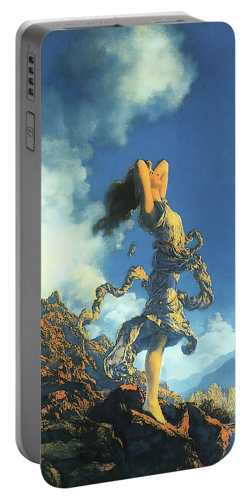 Maxfield Parrish Portable Battery Charger featuring the photograph Ecstasy by Maxfield Parrish