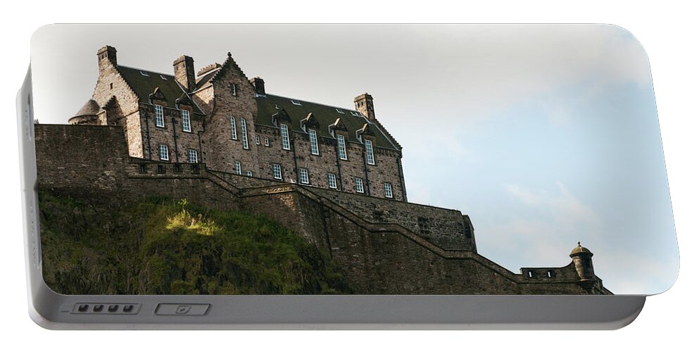 Castle Portable Battery Charger featuring the photograph Edinburgh Castle landmark in Scotland United Kingdom by Michalakis Ppalis
