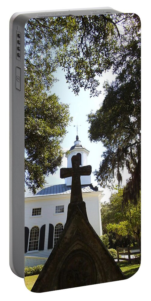  Portable Battery Charger featuring the photograph Edisto Crosses by Heather E Harman