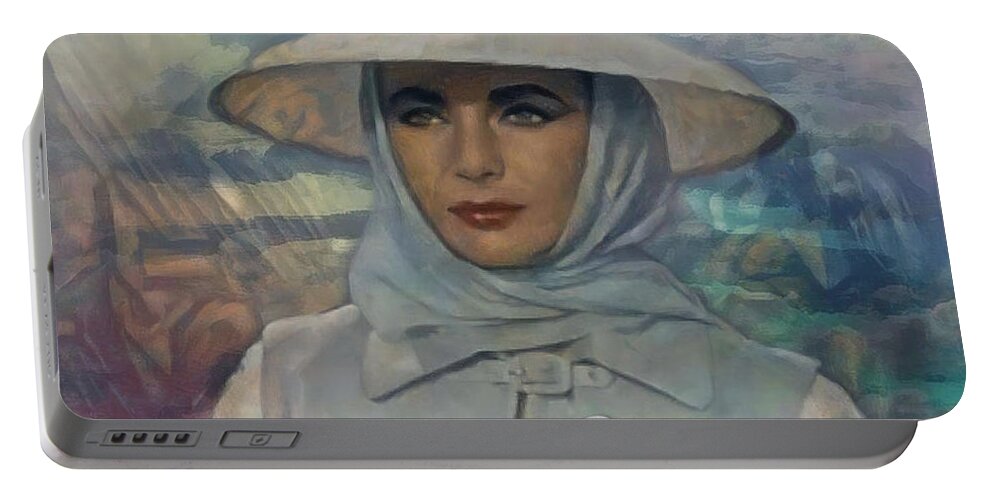  Portable Battery Charger featuring the digital art Elizabeth 12345 by Richard Laeton