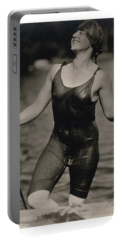 Dutch Portable Battery Charger featuring the painting Ellen Koeniger Lake George Alfred Stieglitz by MotionAge Designs