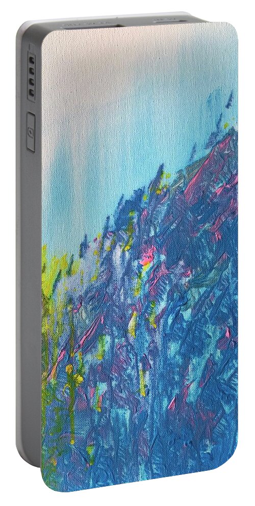 Landscape Portable Battery Charger featuring the painting Emergent by Bethany Beeler