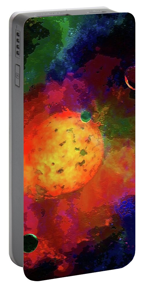 Mixed Media Portable Battery Charger featuring the digital art Emerging Planets by Don White Artdreamer