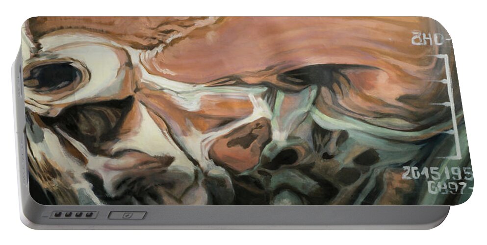 #emmeline Portable Battery Charger featuring the painting Emmeline or Head Study 86 by Veronica Huacuja