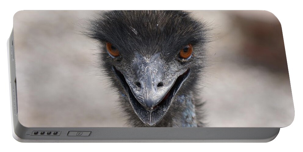  Portable Battery Charger featuring the photograph Emu Gaze by Heather E Harman