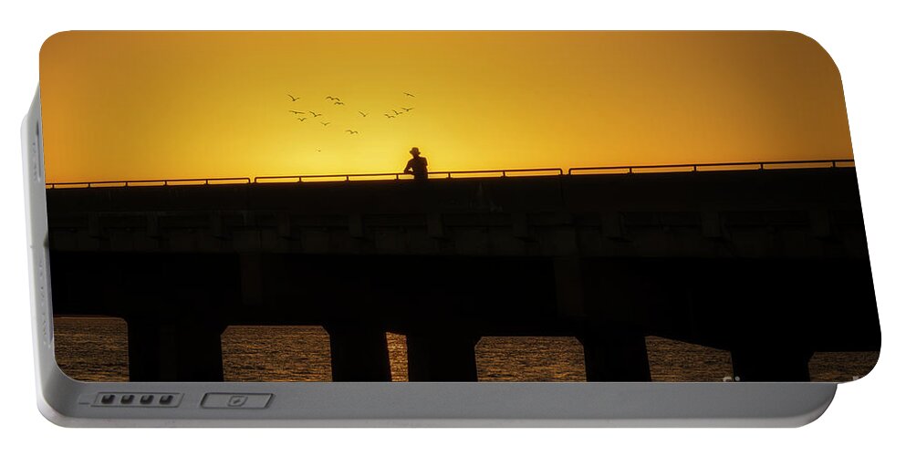 Sunset Portable Battery Charger featuring the photograph End of Day by DB Hayes