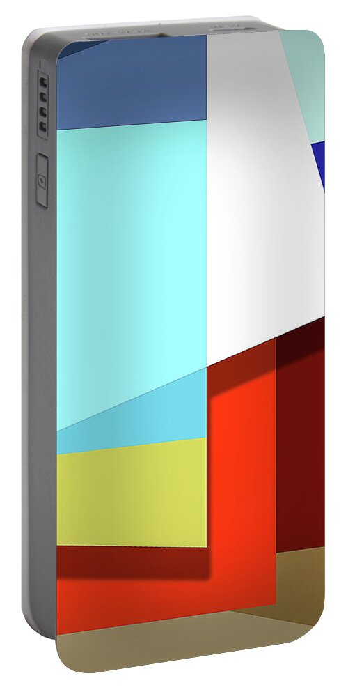 Jumbled Portable Battery Charger featuring the digital art Endurance Modern Abstract by Dan Sproul