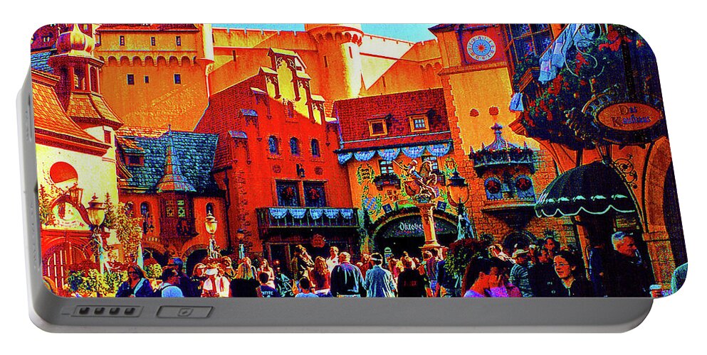 Travel Portable Battery Charger featuring the digital art Epcot -- Germany by CHAZ Daugherty