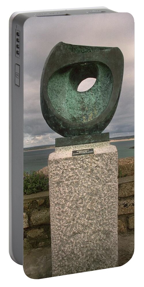  Portable Battery Charger featuring the photograph Epidaurous Bronze at St.Ives Cornwall by Gordon James