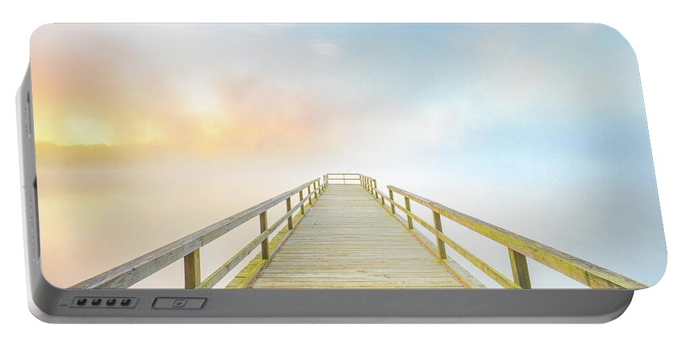 Lake Lamar Bruce Portable Battery Charger featuring the photograph Ethereal Morning by Jordan Hill