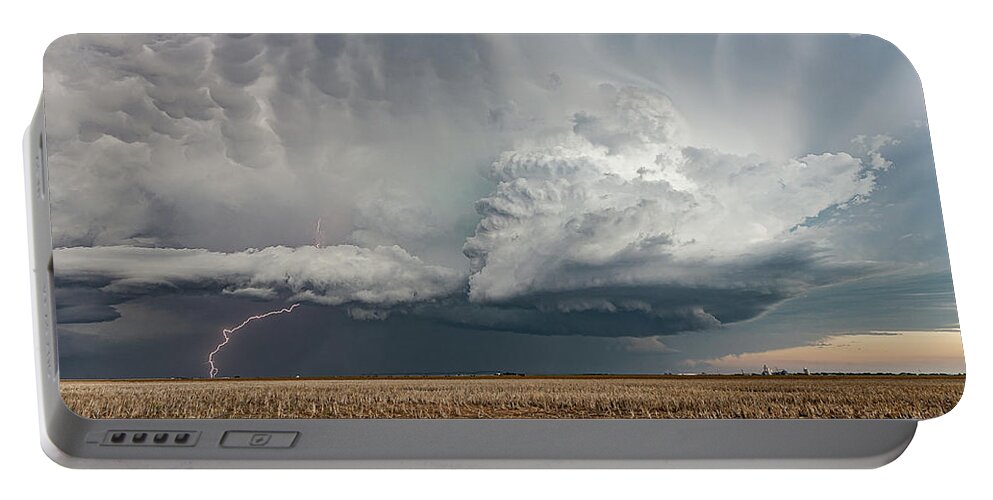 Storm Portable Battery Charger featuring the photograph Evening Harvest by Marcus Hustedde