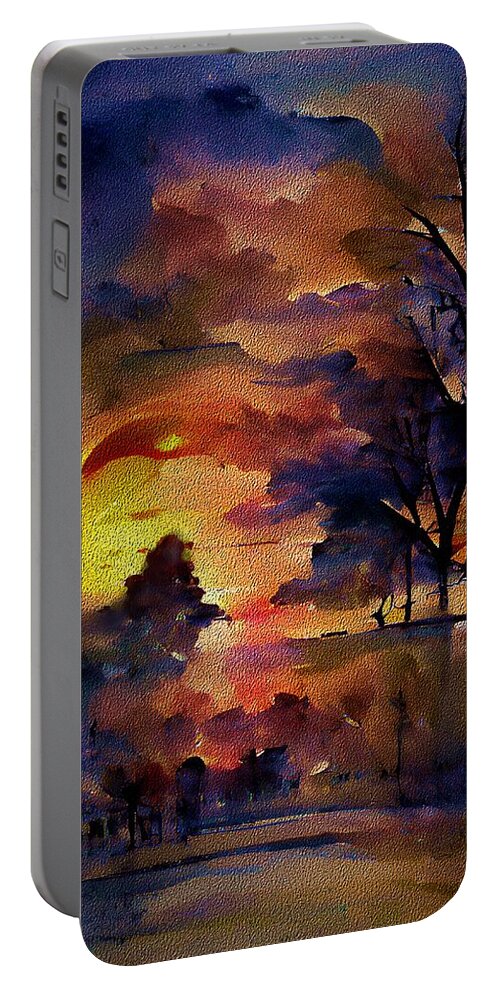 Fine Art Portable Battery Charger featuring the digital art Evening Light by David Lane