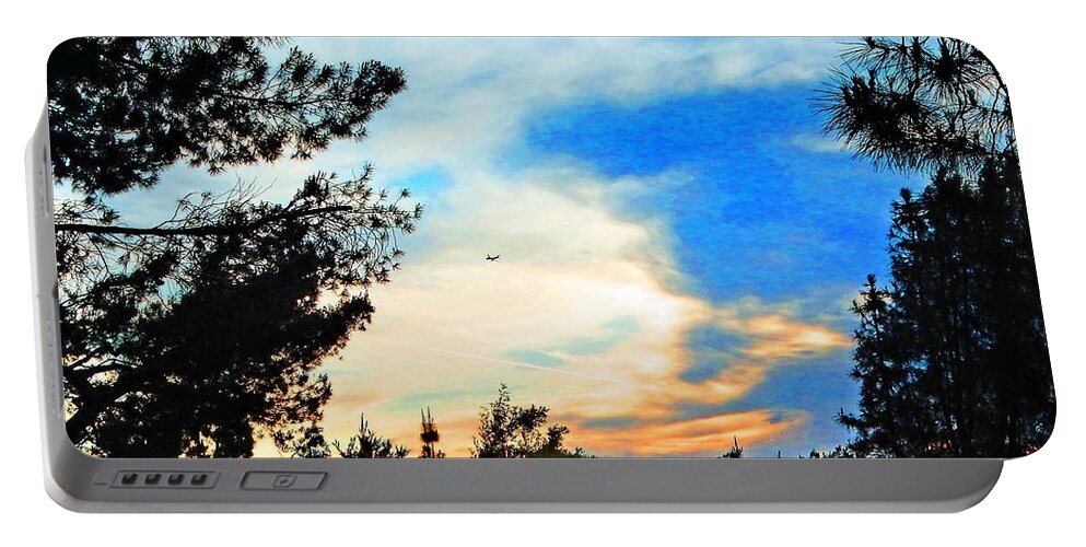 Sky Portable Battery Charger featuring the photograph Evening Sky Portal by Andrew Lawrence