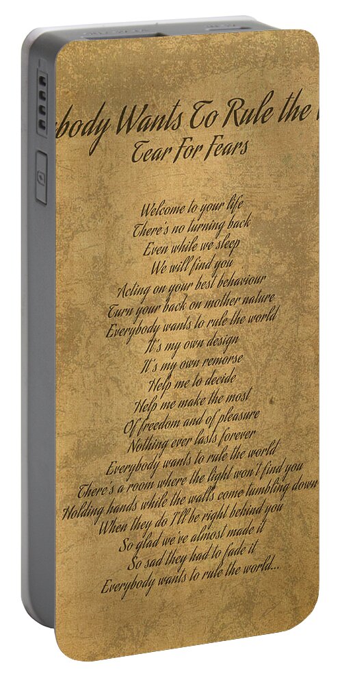 Everybody Wants to Rule the World by Tears for Fears Vintage Song Lyrics on  Parchment Poster