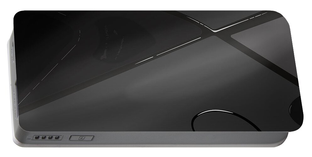 Sports Car Portable Battery Charger featuring the digital art Evora X Design Great British Sports Cars - Grey Metallic by Moospeed Art
