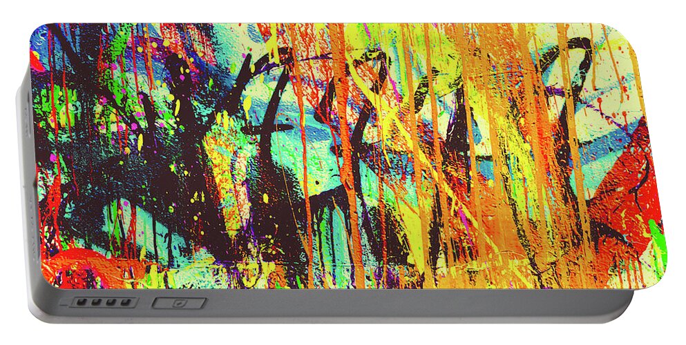 #createexplore Portable Battery Charger featuring the digital art Excitement by Ken Sexton