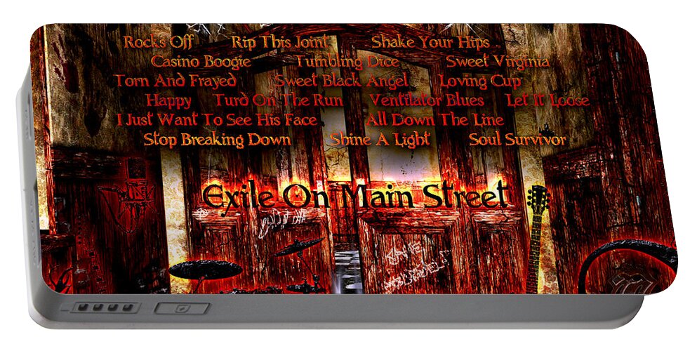 Exile On Main Street Portable Battery Charger featuring the digital art Exile On Main Street by Michael Damiani
