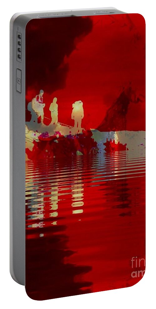 Photograph Portable Battery Charger featuring the digital art Exploration Red Planet by Alexandra Vusir