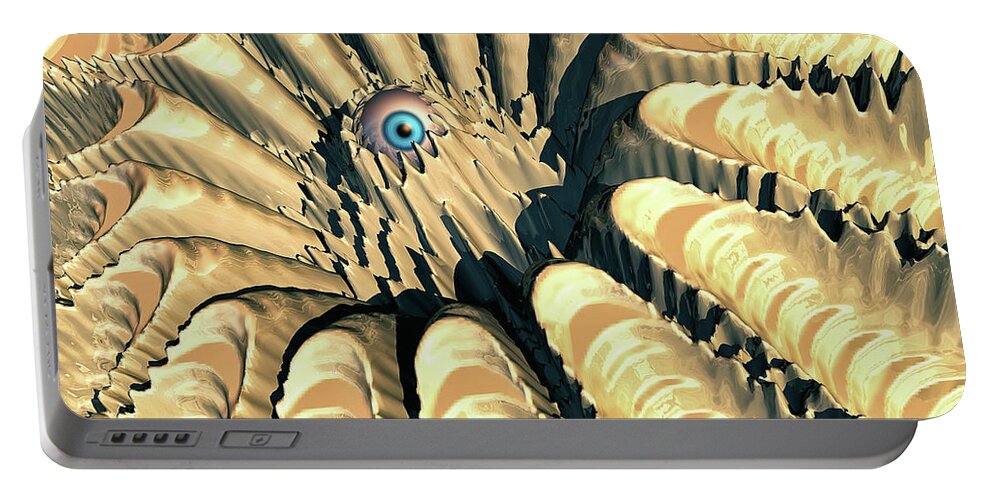 Science Fiction Portable Battery Charger featuring the digital art Eye of The Crater by Phil Perkins