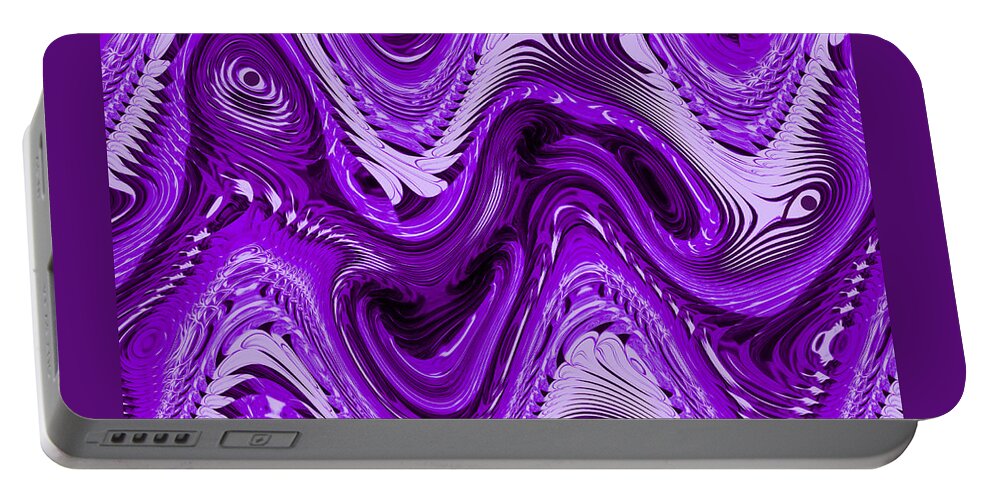 Abstract Portable Battery Charger featuring the digital art Eyes and Ears Abstract by Ronald Mills