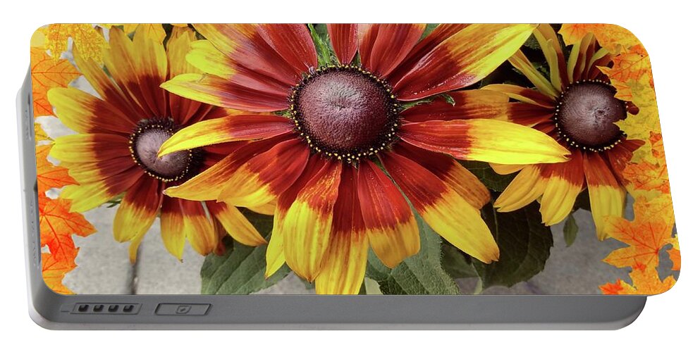 Flower Portable Battery Charger featuring the photograph Fall flower by Steven Wills