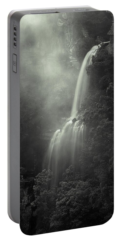 Monochrome Portable Battery Charger featuring the photograph Fall by Grant Galbraith