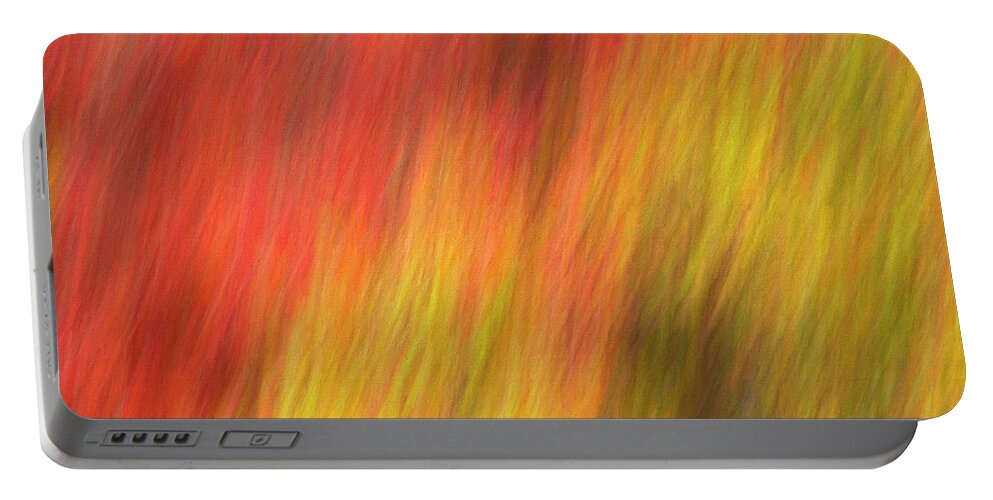 Abstract Portable Battery Charger featuring the photograph Fall Heat by Art Cole