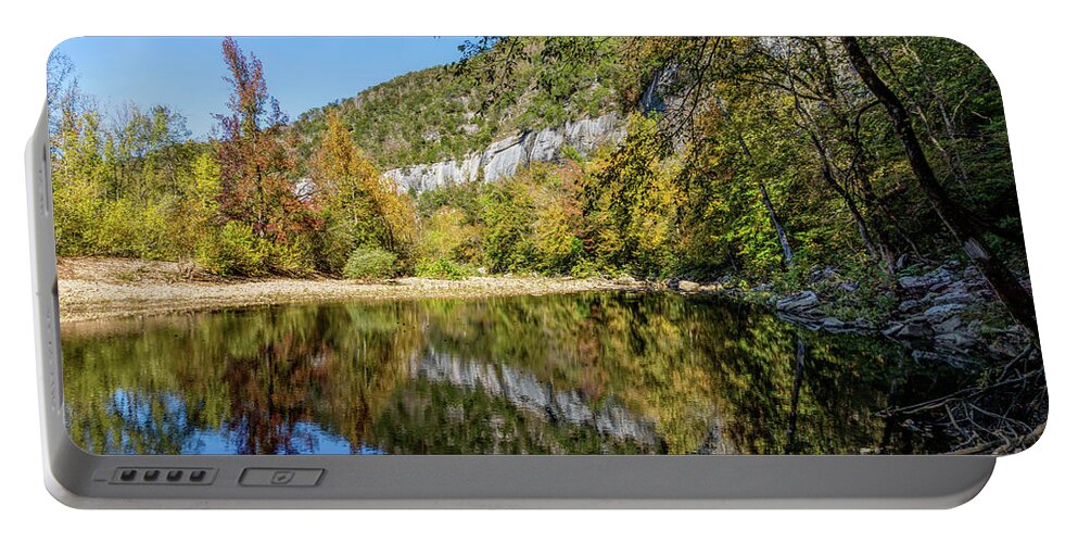 Buffalo National River Portable Battery Charger featuring the photograph Fall Reflections At Buffalo National River by Jennifer White