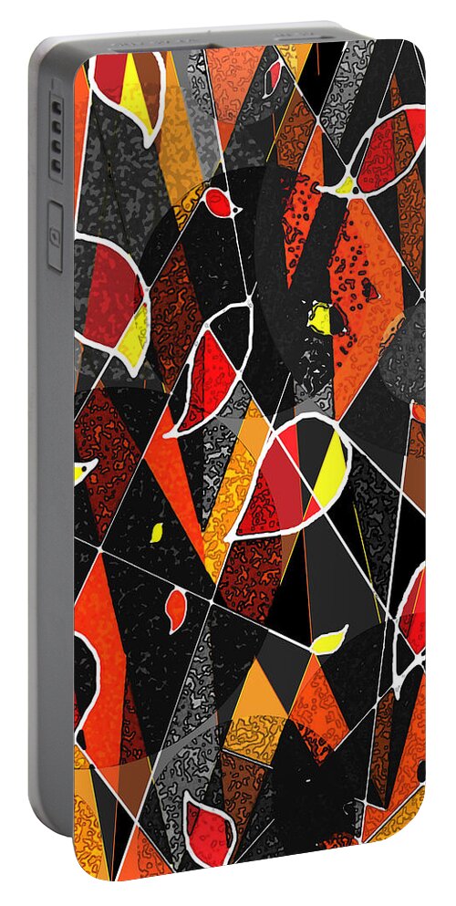 Fall Portable Battery Charger featuring the digital art Falling Leaves by Vallee Johnson