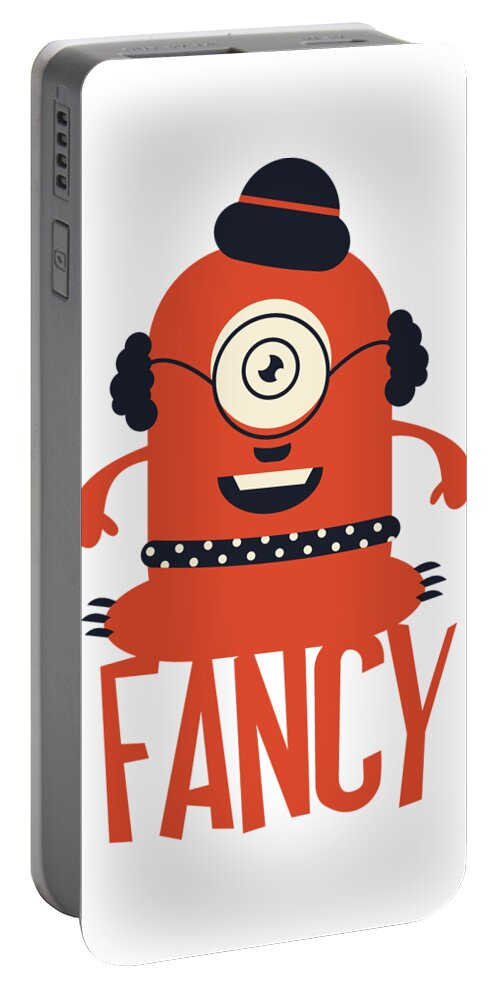 Cartoon Portable Battery Charger featuring the digital art Fancy Monster by Jacob Zelazny