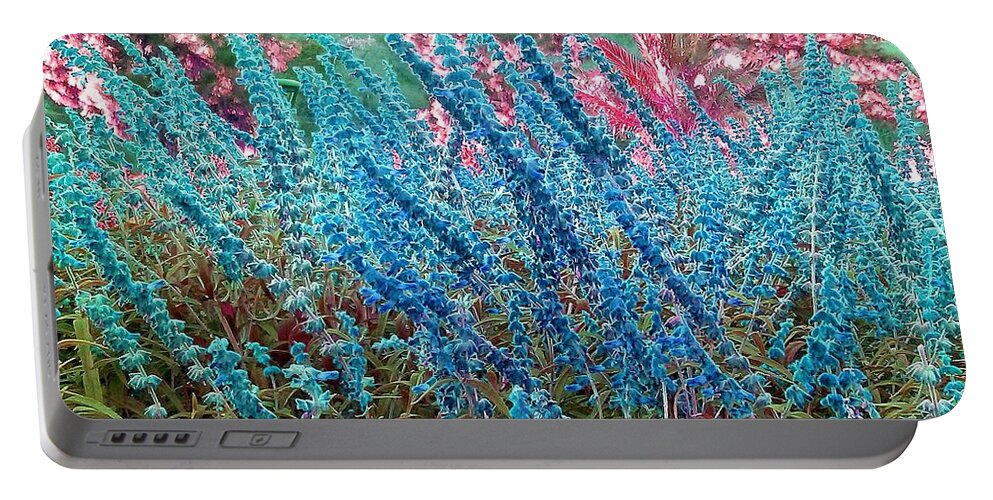 Plants Portable Battery Charger featuring the photograph Fantasy Flower Tips by Andrew Lawrence
