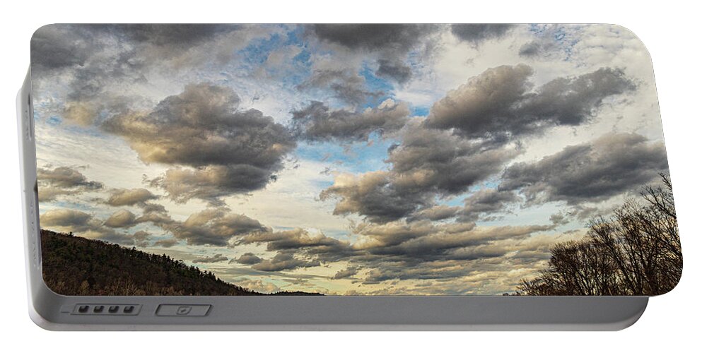 Poconos Portable Battery Charger featuring the photograph Farm Field in the Pocono Mountains by Amelia Pearn