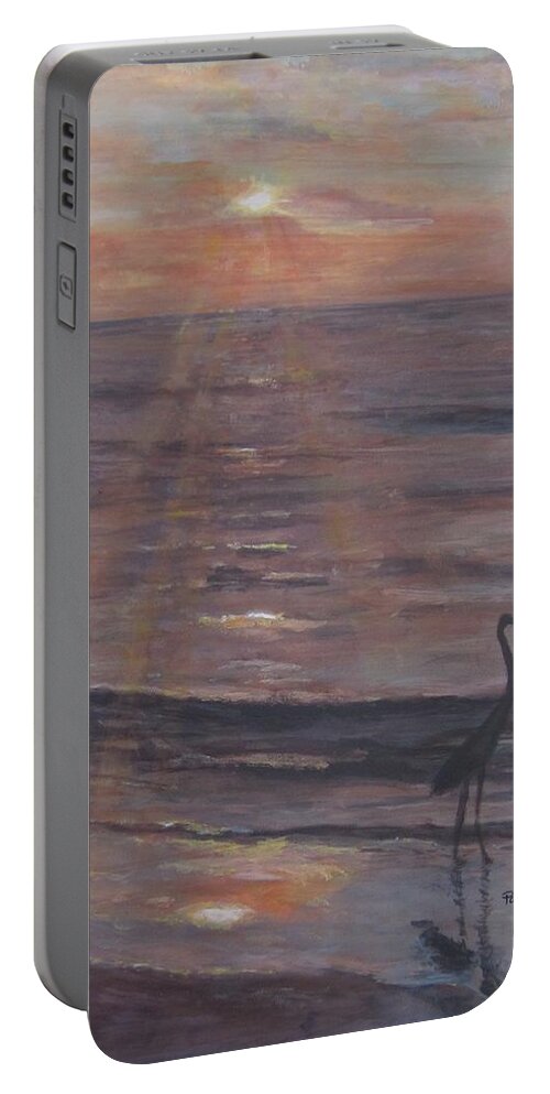 Painting Portable Battery Charger featuring the painting Feel The Warmth by Paula Pagliughi