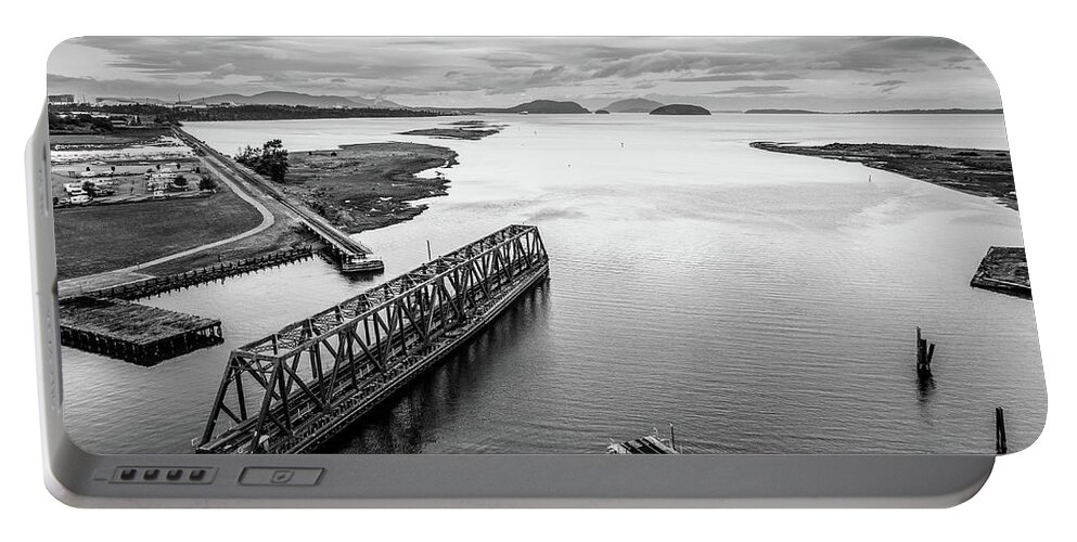 Anacortes Portable Battery Charger featuring the photograph Fidalgo Slough by Michael Rauwolf