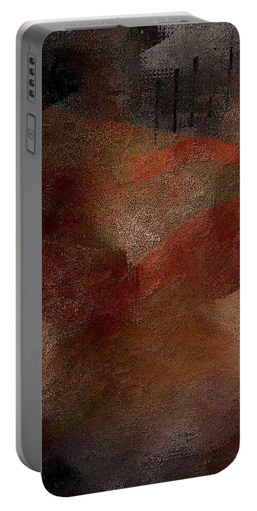 Abstract Portable Battery Charger featuring the digital art Finding My Voice by James Barnes