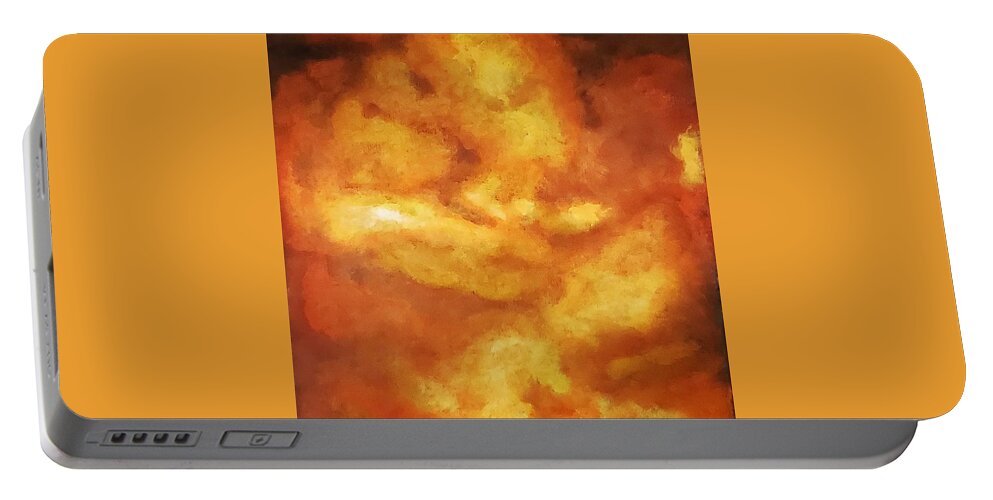 Fire Portable Battery Charger featuring the painting Fire by Amy Kuenzie