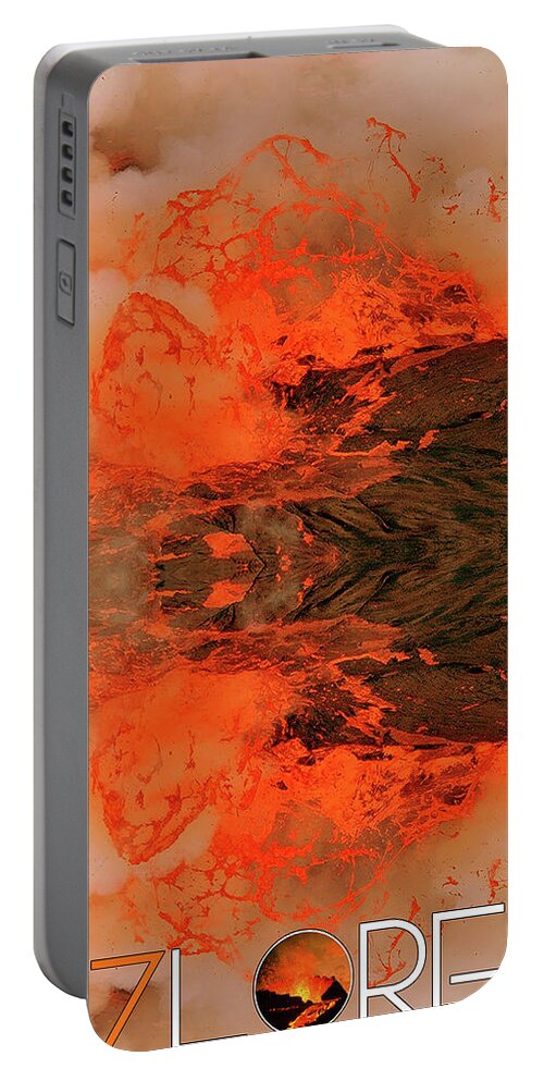 Fire Portable Battery Charger featuring the painting II by John Gholson