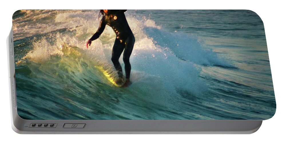  Portable Battery Charger featuring the photograph Fire surfer by Dr Janine Williams