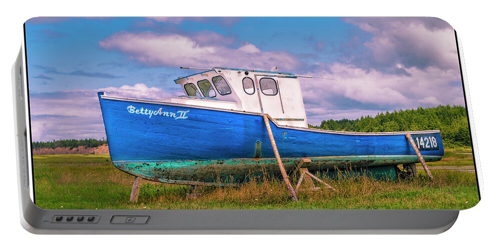 2014 Portable Battery Charger featuring the digital art Fishing Boat Betty Ann II by Ken Morris