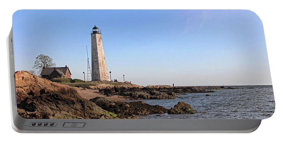 Five Mile Point Lighthouse Portable Battery Charger featuring the photograph Five Mile Point Lighthouse by Doolittle Photography and Art