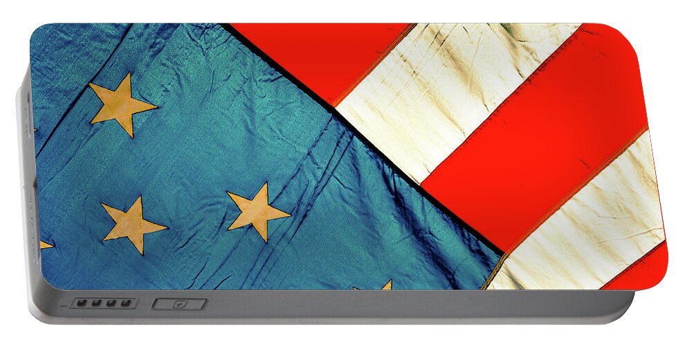 Flag Portable Battery Charger featuring the digital art Flag by Jorge Estrada
