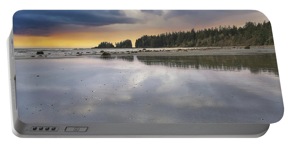 Landscape Portable Battery Charger featuring the photograph Florencia Bay Sunset at Quisitis Point Point by Allan Van Gasbeck