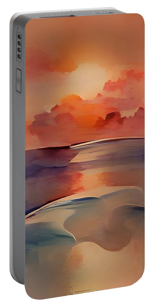 Portable Battery Charger featuring the digital art Flyby by Rod Turner
