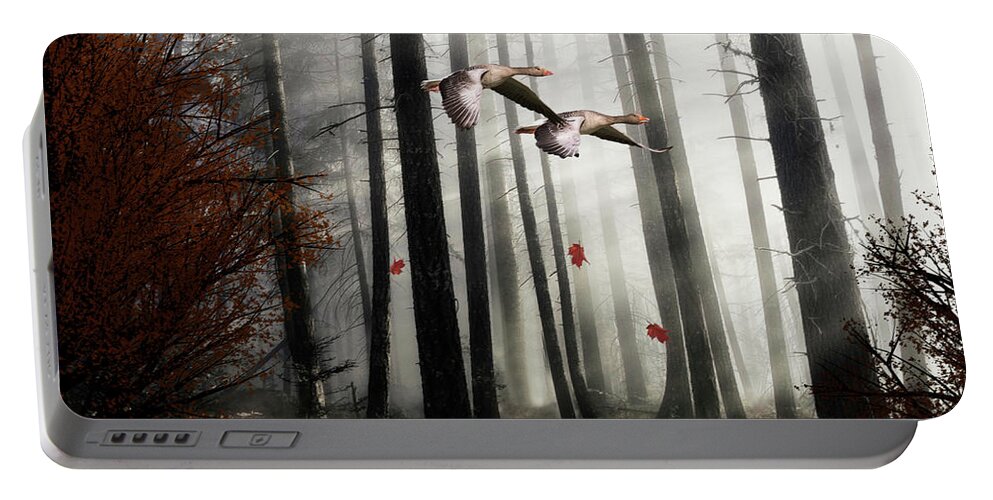 Flying Against The Wind Portable Battery Charger featuring the photograph Homeward Bound by Diane Schuster